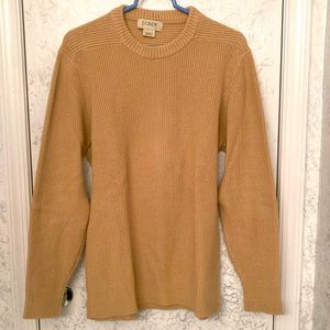 Men's J. Crew tan sweater. 100% cotton.